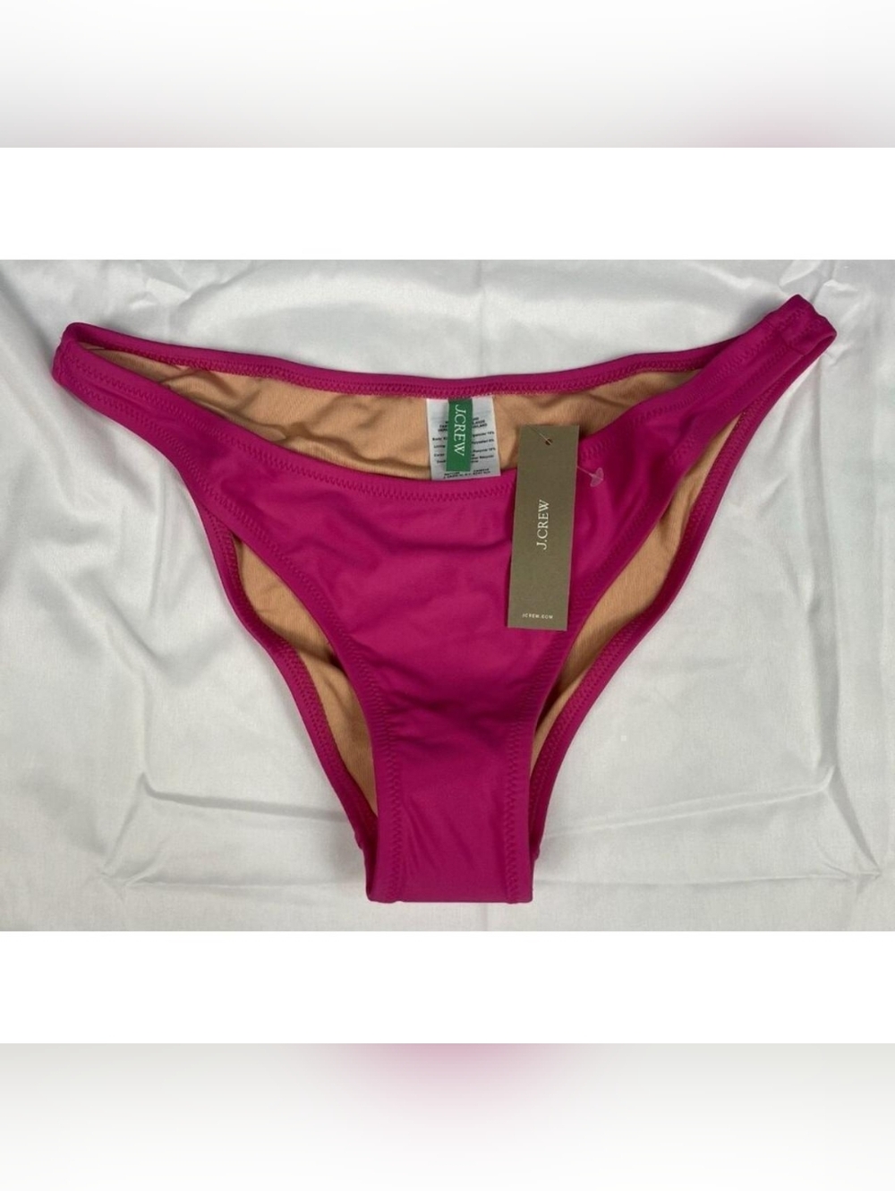 J. Crew Boomerang High Leg Bikini Bottom Fushia Pink Swimsuit NEW 3X